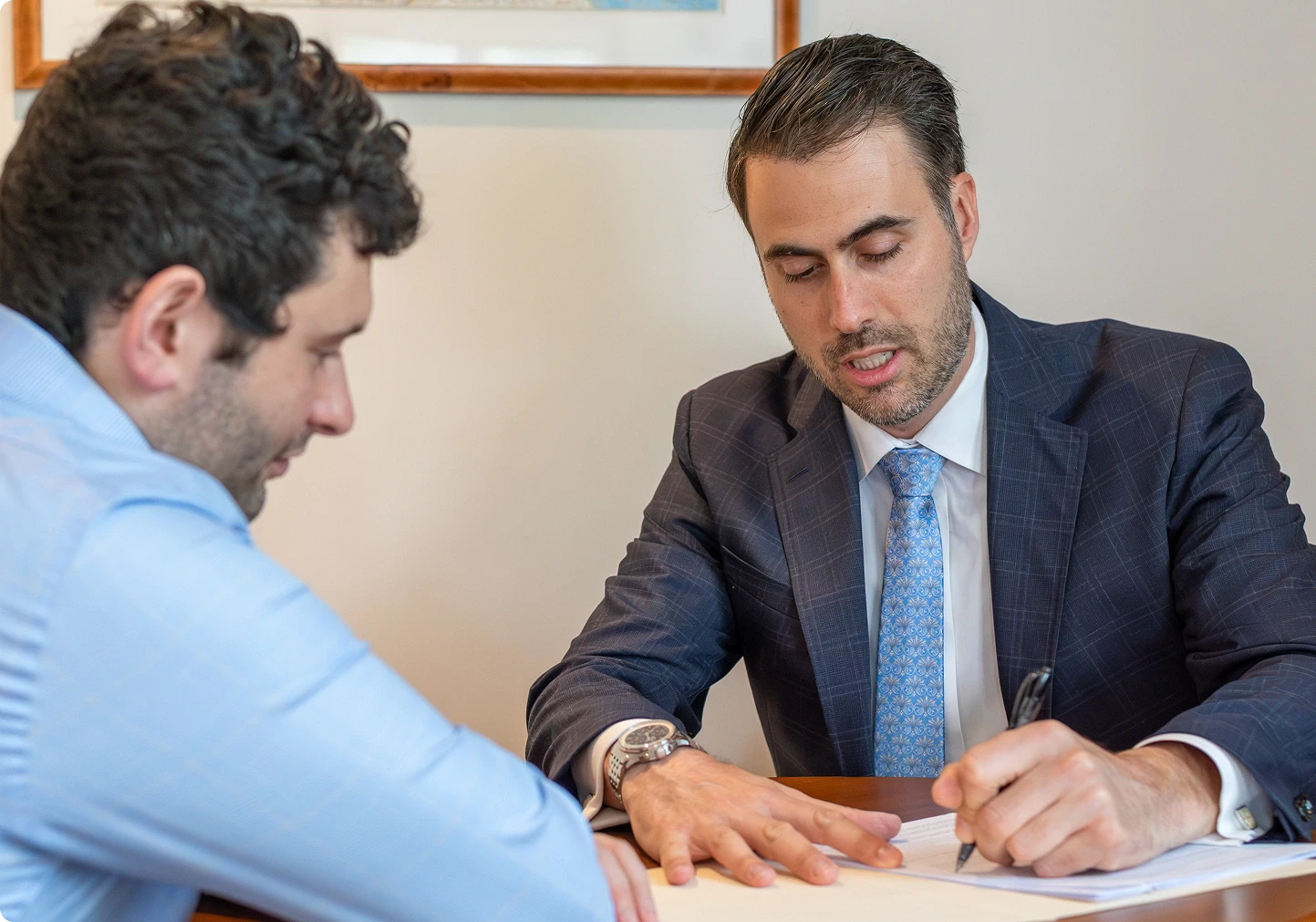 Elias Kohn with client